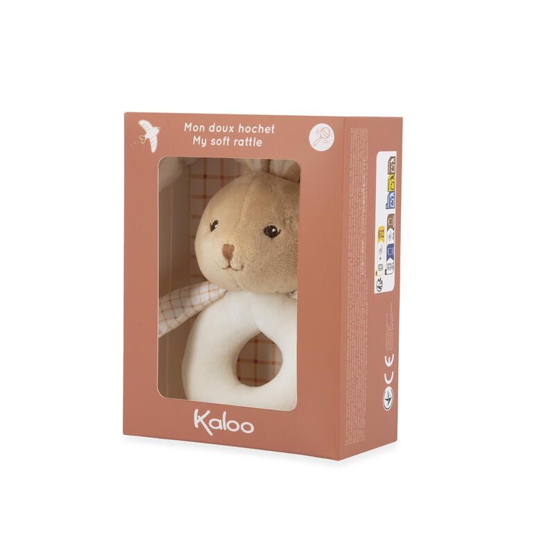 Mon doux hochet lapin crème