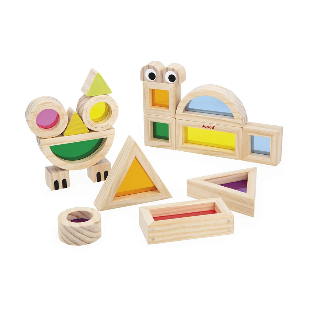 Jeux sensoriels blocs translucides