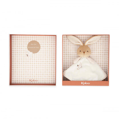 Doudou lapin rond crème