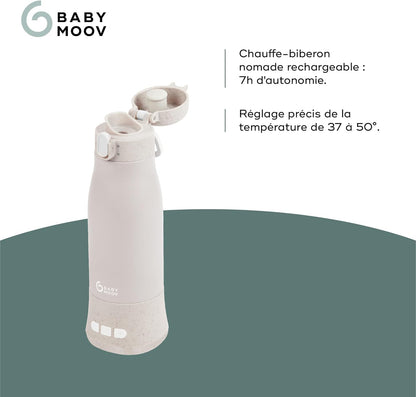 Chauff- biberon nomade rechargeable Moov  and feed sable