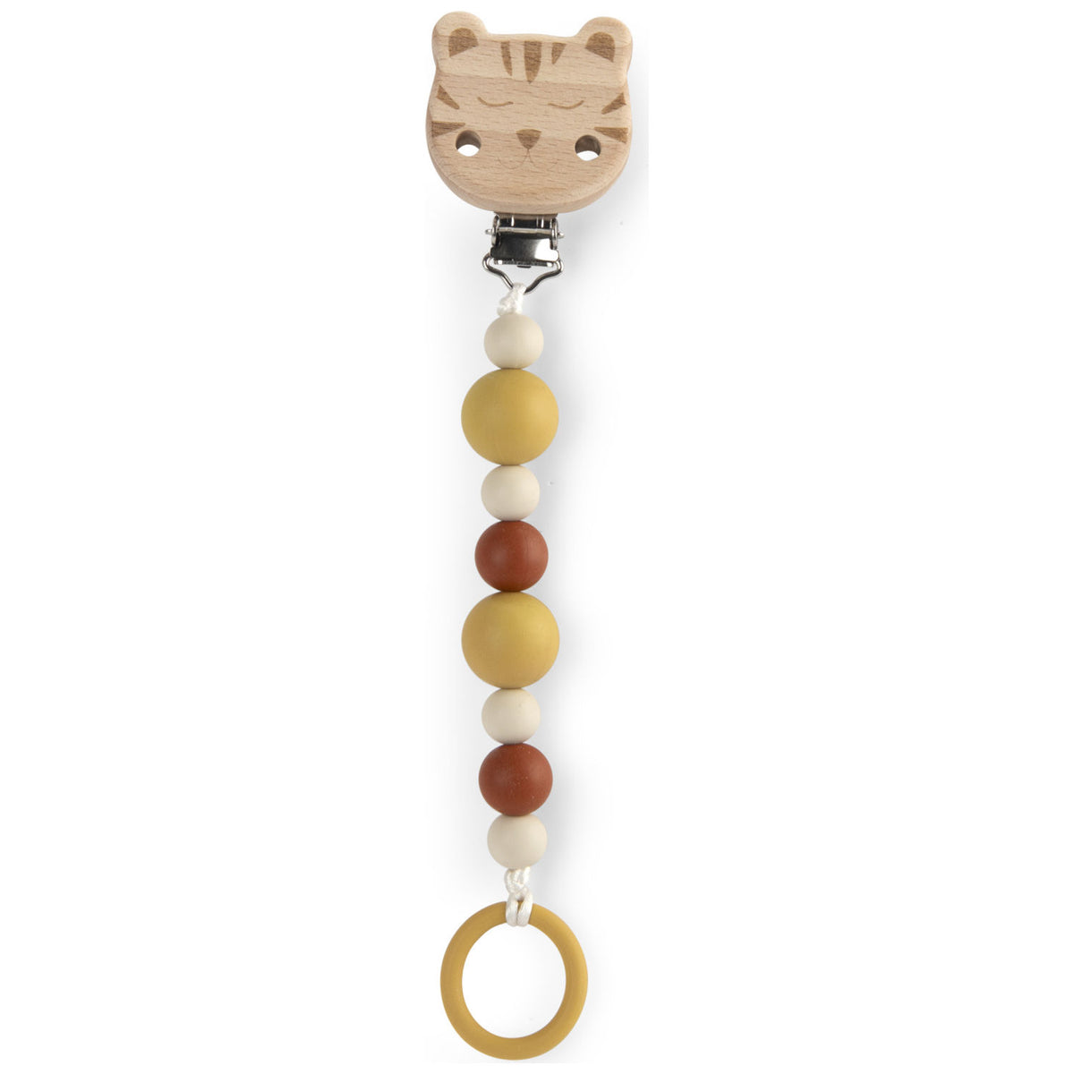 Attache tétine bois et silicone La forêt Mawa