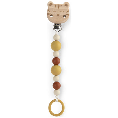 Attache tétine bois et silicone La forêt Mawa