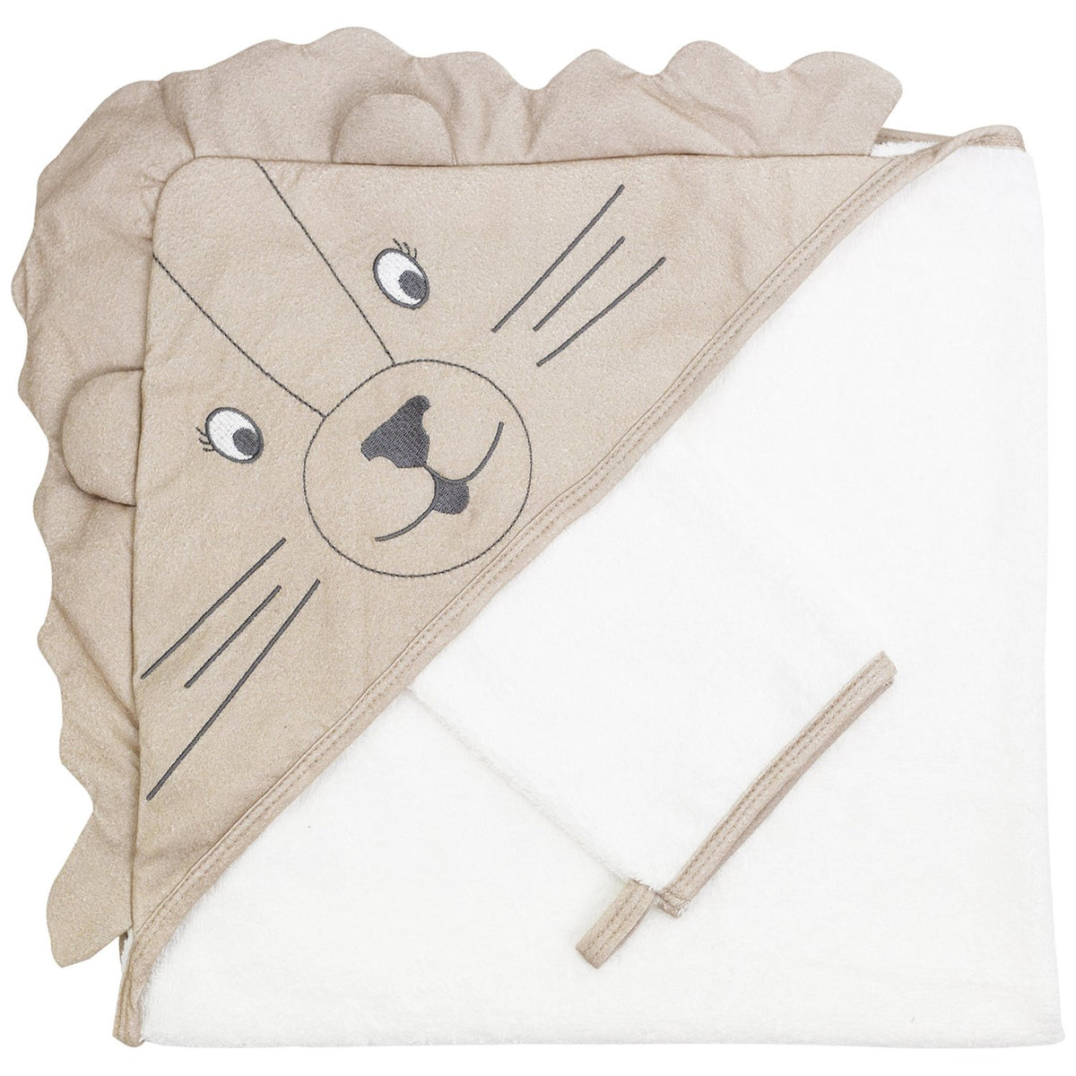 Cape de bain + gant  TAM TAM (70X70 cm )