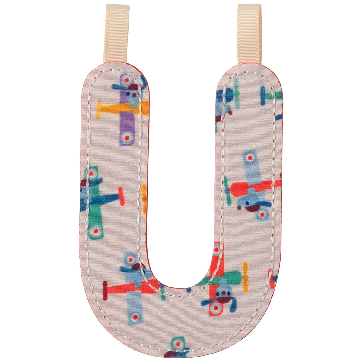 Lettre U en tissu phosphorescente