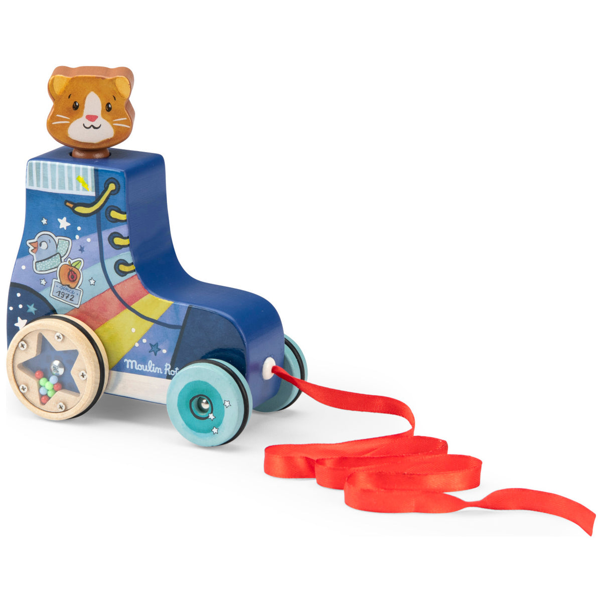 Roller à tirer Puce et Pilou
