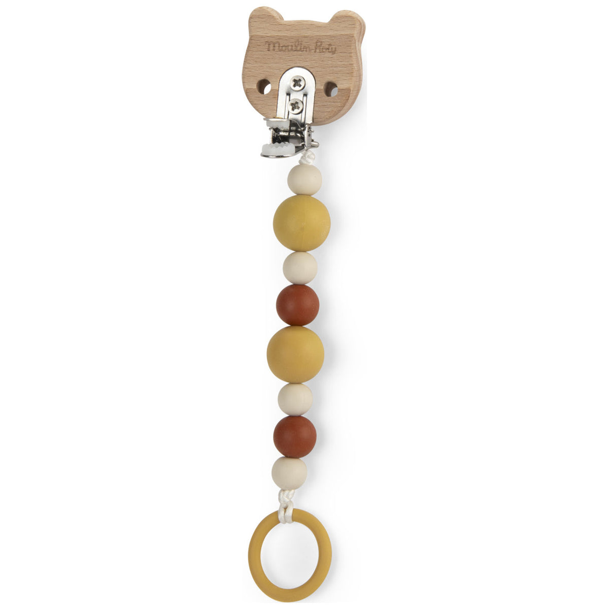 Attache tétine bois et silicone La forêt Mawa