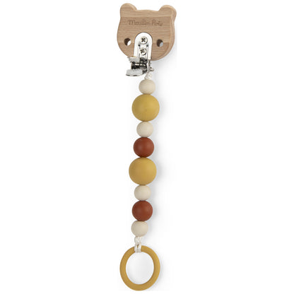 Attache tétine bois et silicone La forêt Mawa
