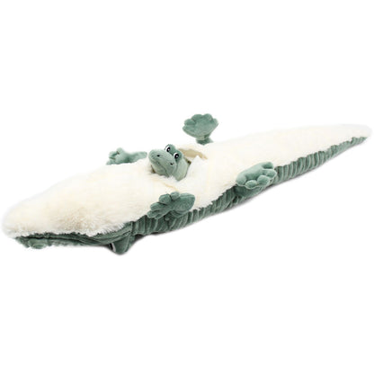 Peluche Croketou le crocodile maman et bébé vert