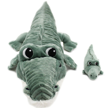 Peluche Croketou le crocodile maman et bébé vert
