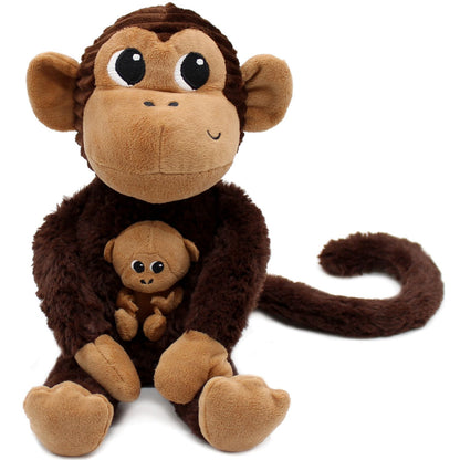 Ptipotos maman bébé singe chocolat