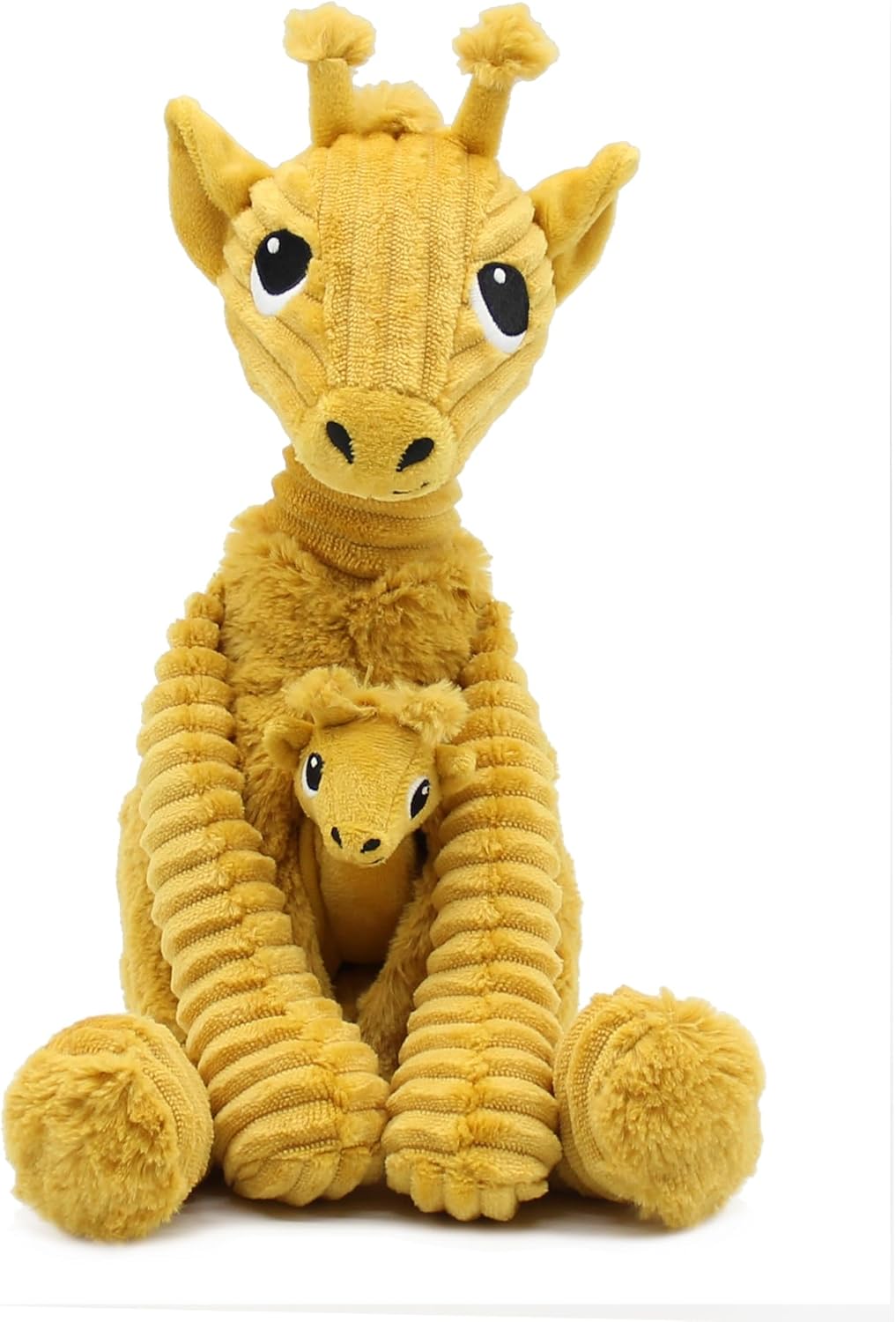 Ptipotos girafe maman bébé moutarde