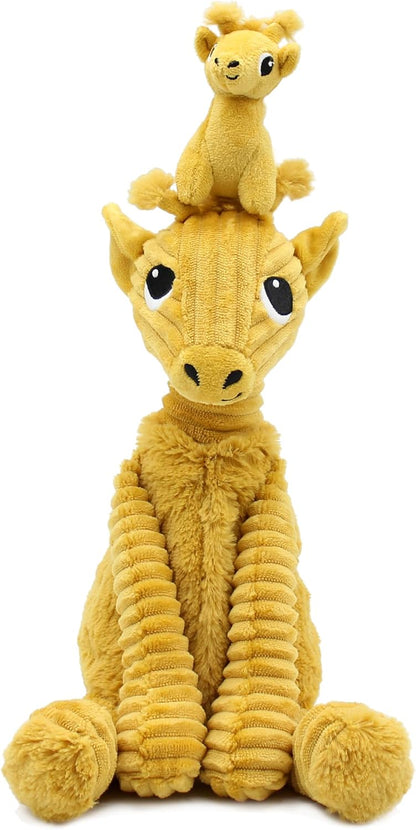 Ptipotos girafe maman bébé moutarde