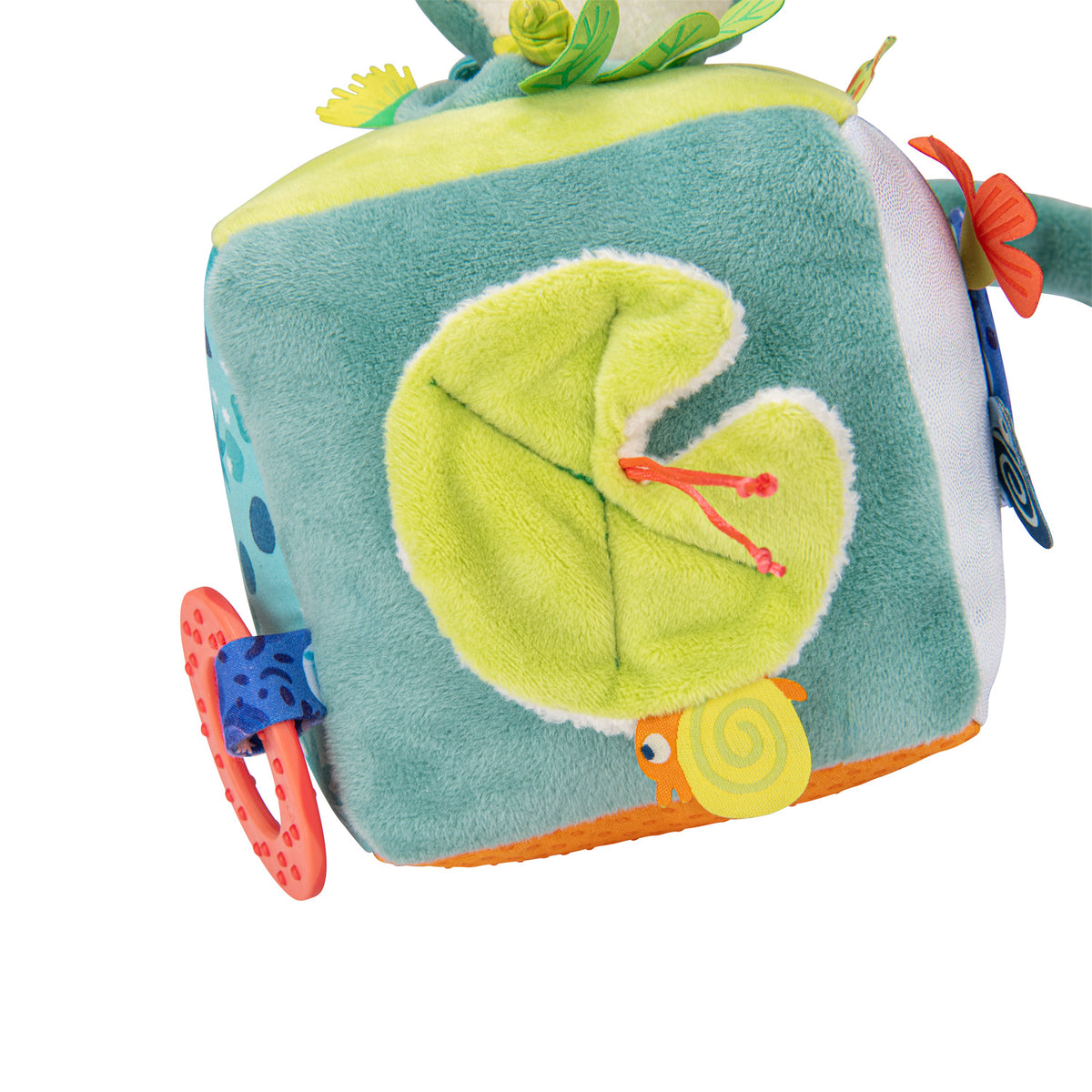 Cube d'activités tissu La mare aux grenouilles