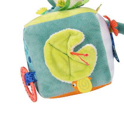 Cube d'activités tissu La mare aux grenouilles