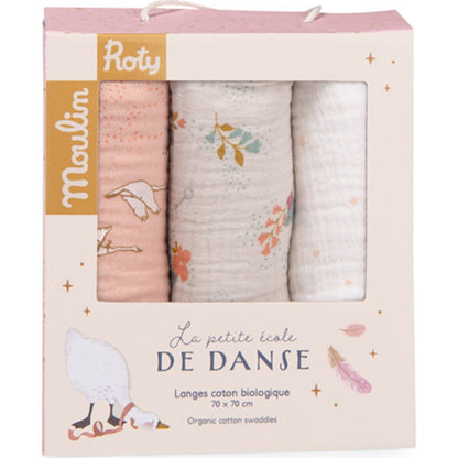 Set de 3 langes La petite école de danse