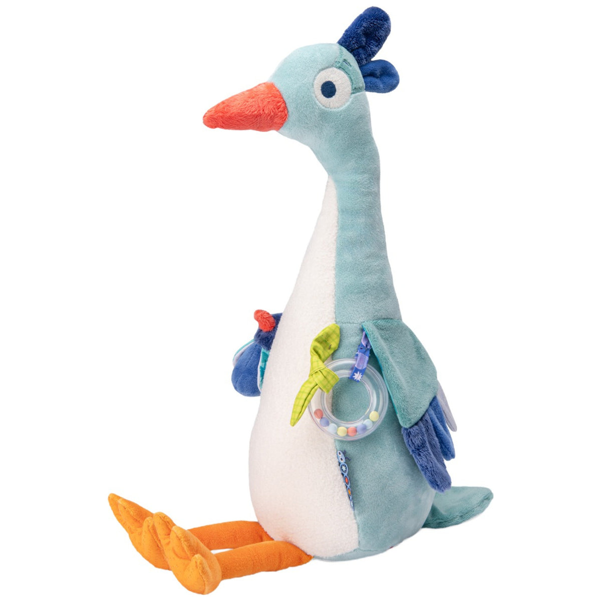 Peluche grand héron d'activités La mare aux grenouilles