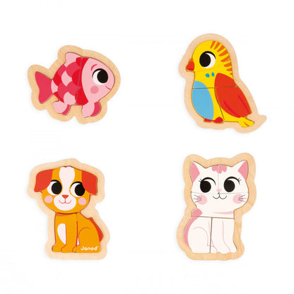 4 puzzles évolutifs Animaux de compagnie