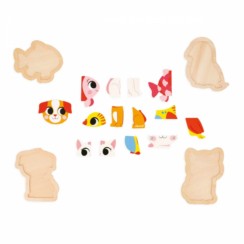 4 puzzles évolutifs Animaux de compagnie