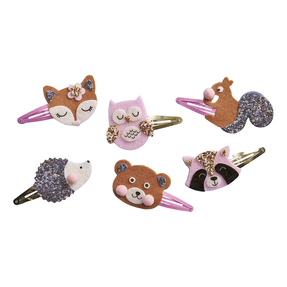 6 barrettes Pretty Forest à créer