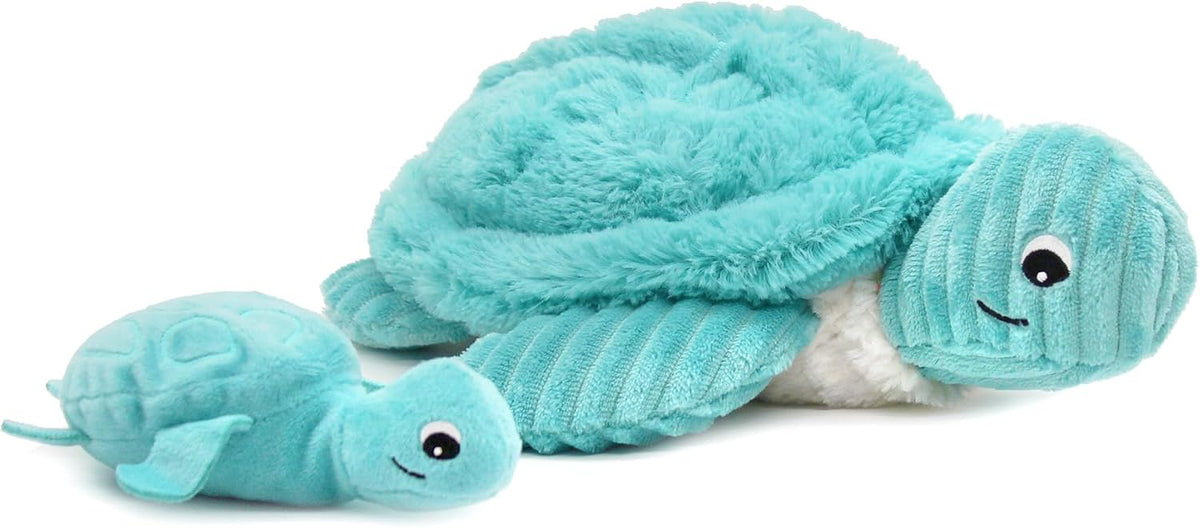 Peluche sauvenou tortue maman et bebe aqua