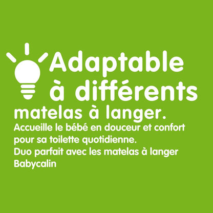 Housse matelas à langer 50X70 cm blanc