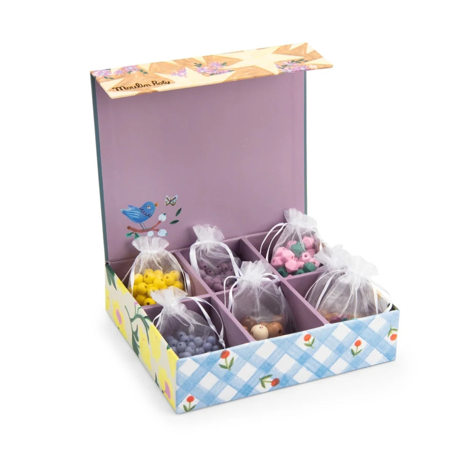 Coffret perles en bois Les Minouchkas