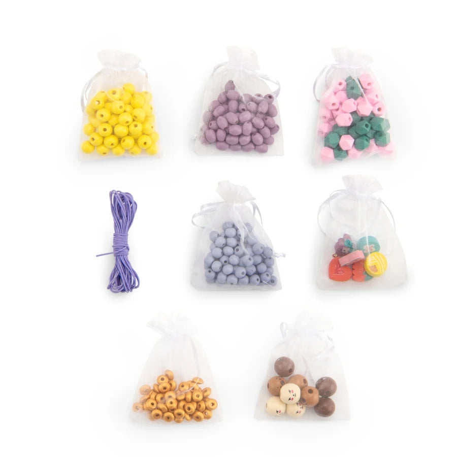 Coffret perles en bois Les Minouchkas