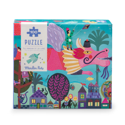 Puzzle Le dragon et la lune 100 pièces