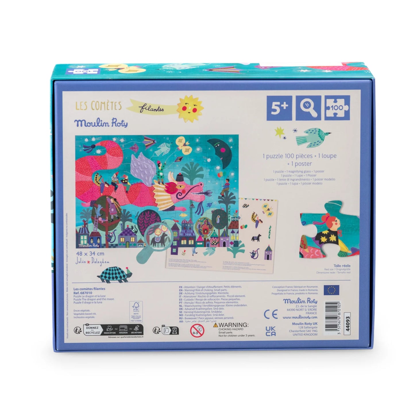 Puzzle Le dragon et la lune 100 pièces
