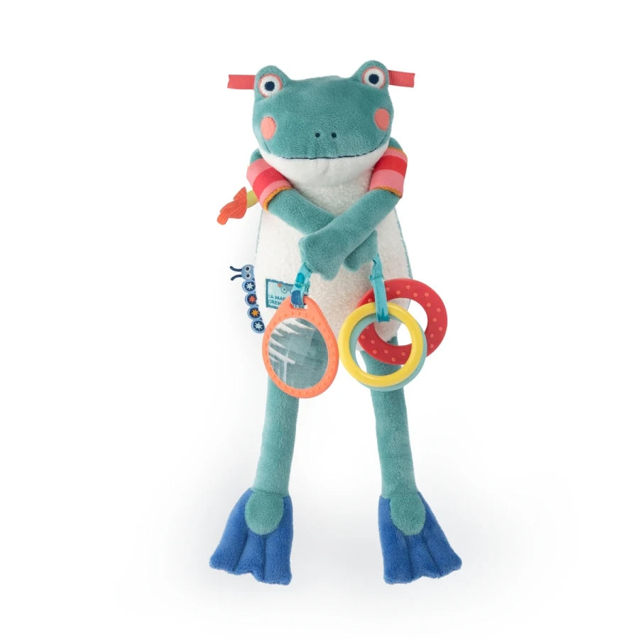 Peluche d'activités grenouille Raoul La mare aux grenouilles