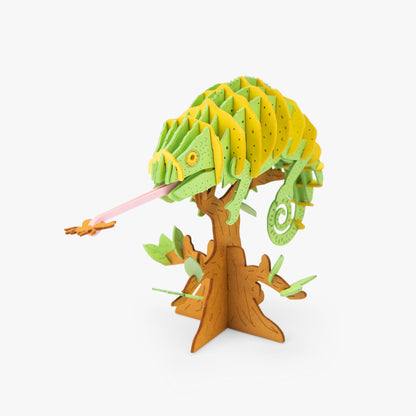 Puzzle 3D Camaléon Tout autour du monde