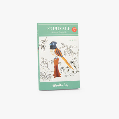 Puzzle 3D Gobe-mouche de paradis Tout autour du monde