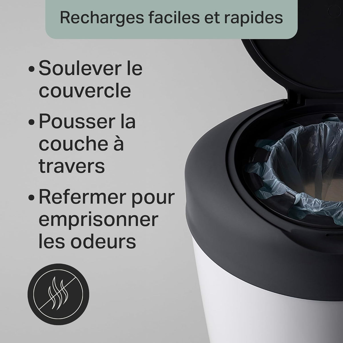 Poubelle à couches Simplee Sangenic + 6 recharges