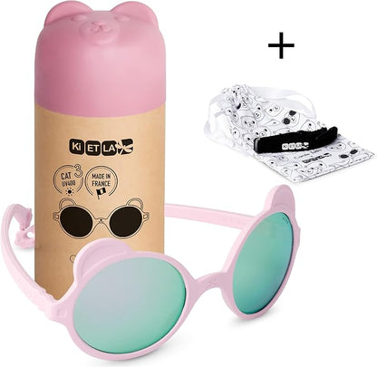 Lunettes sun 2-4 ans Ourson rose pâle