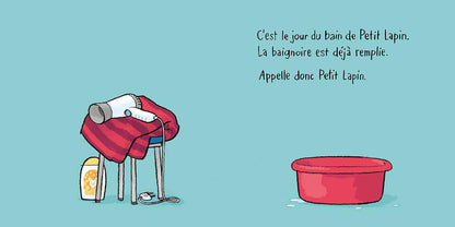 Livre Au bain, petit lapin !
