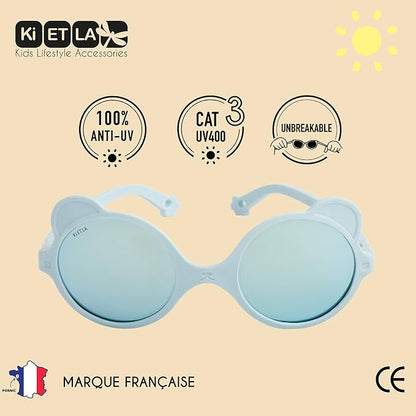Lunettes sun 2-4 ans Ourson bleu ciel