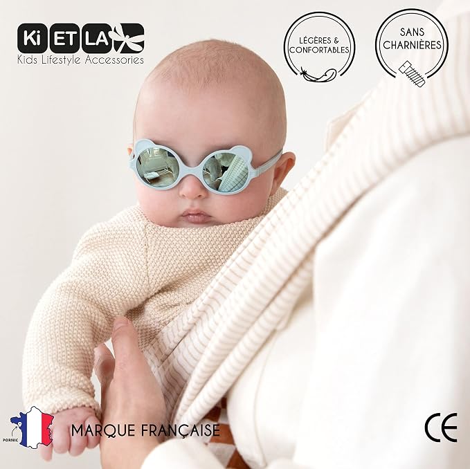 Lunettes sun 2-4 ans Ourson bleu ciel