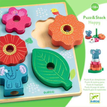 Puzzle en relief Puzz& Stack happy ( 7 pièces )