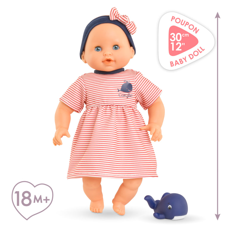 Poupon bébé bain Calypso Baleine