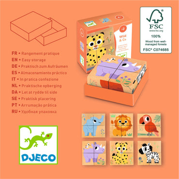 Puzzle cubes Wild & Co ( 4 cubes )