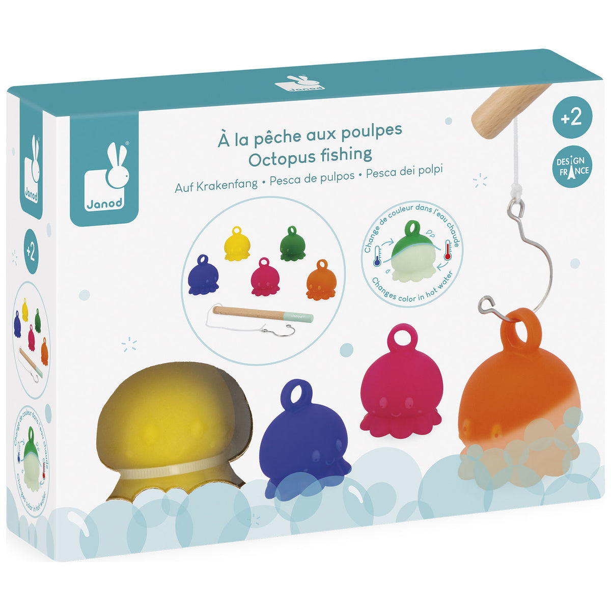 Jeu de pêche à la ligne poulpes