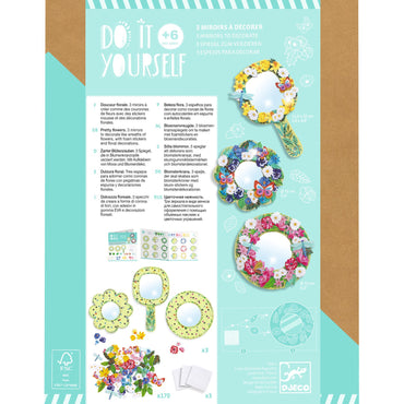 3 miroirs à décorer Douceur florale