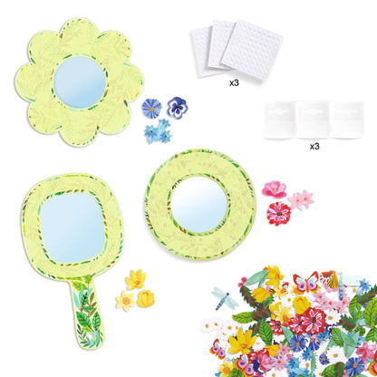 3 miroirs à décorer Douceur florale