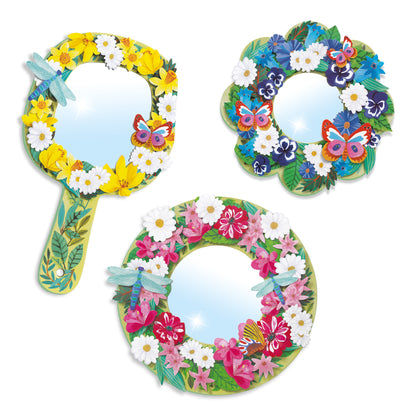 3 miroirs à décorer Douceur florale