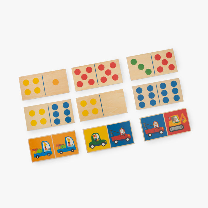 Domino véhicules en bois Les Popipop