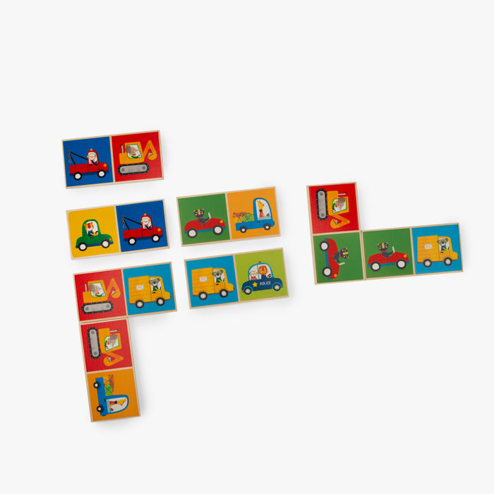 Domino véhicules en bois Les Popipop