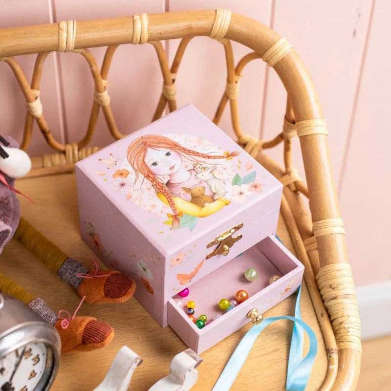 Boîte à musique coffret Fleur le lapin Les Rosalies