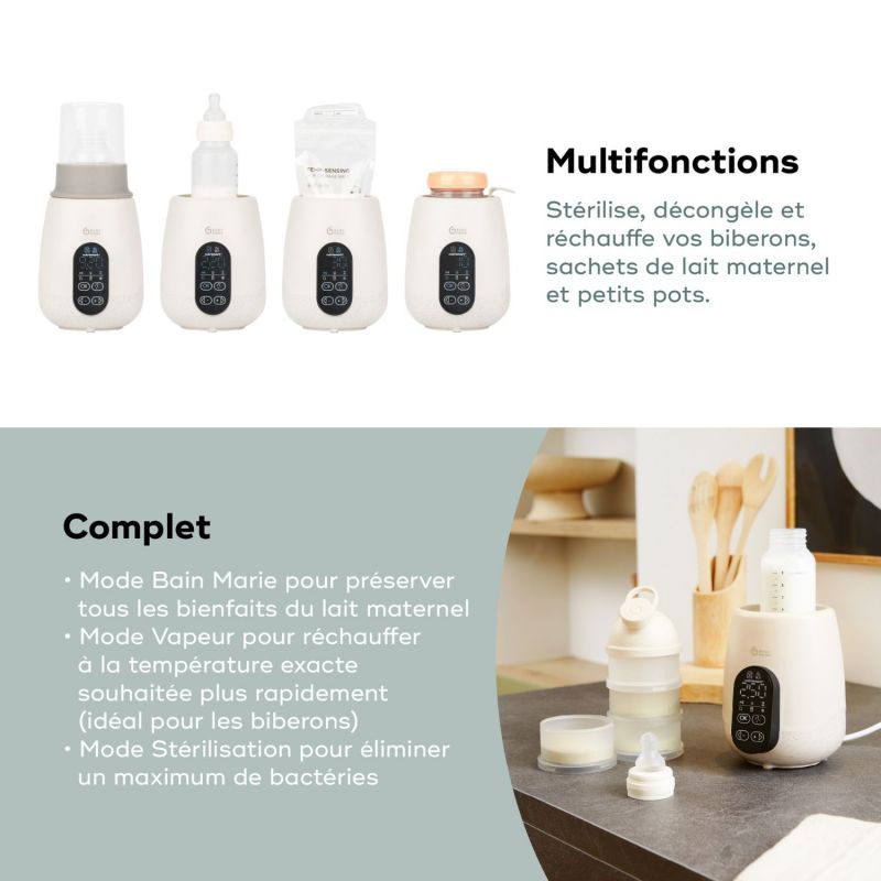 Chauffe biberon Nutrismart + mineral beige