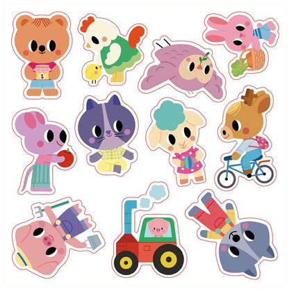 Coffret créatif stickers épais repositionnables