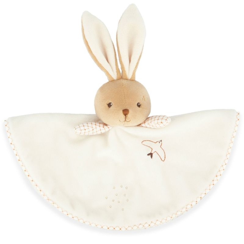 Doudou lapin rond crème